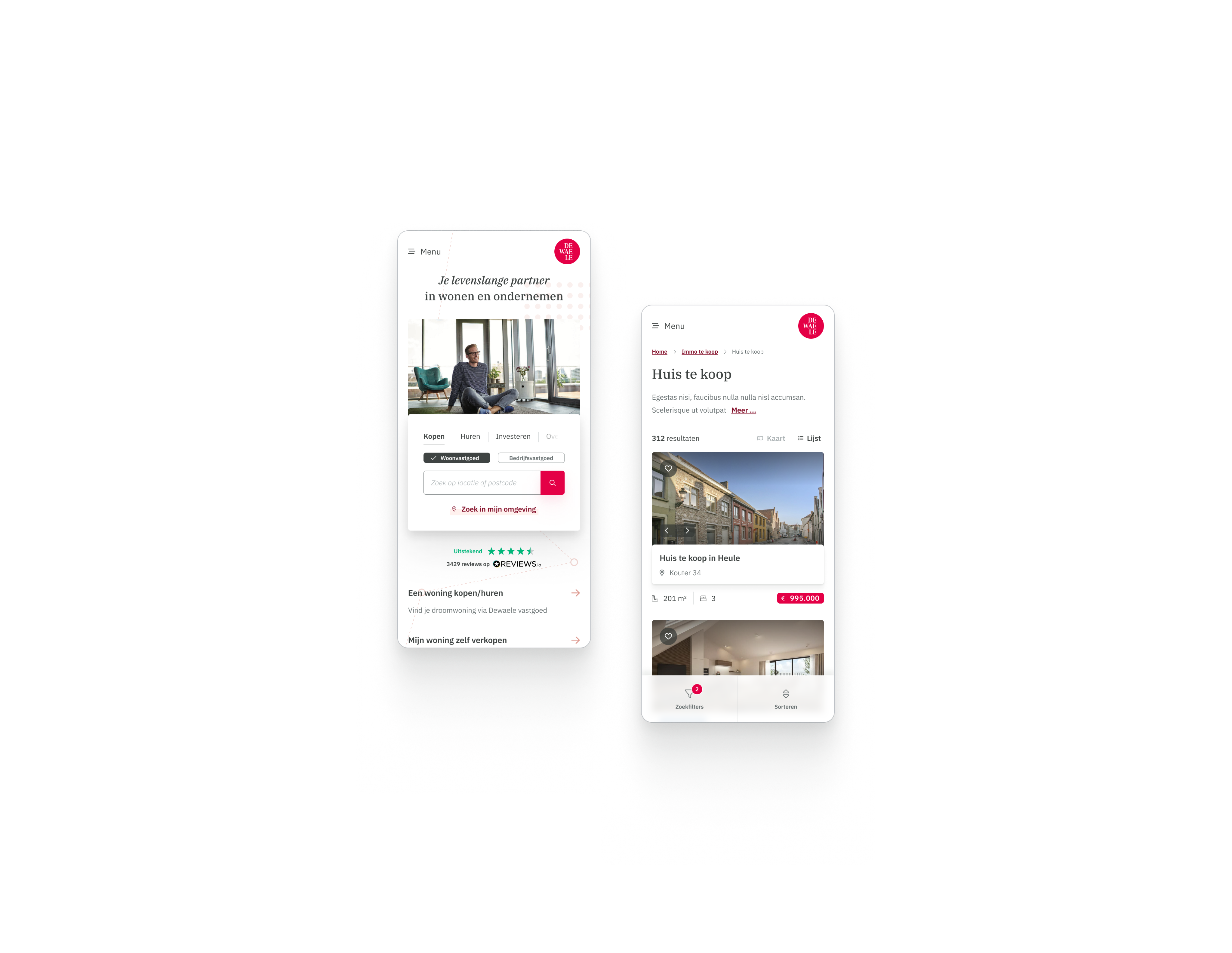 Dewaele Vastgoed referentie van N digital studio